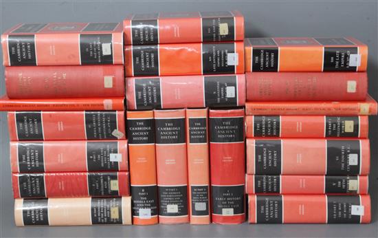 Cambridge Ancient History, 14 parts in 21 vols, various edition, with d.js except vols 11 and 12, library stamps, Cambridge